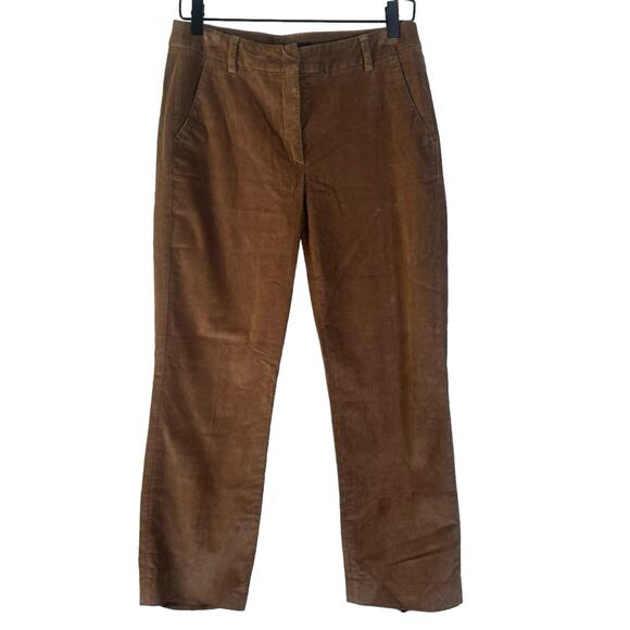 MaxMara Pants - MaxMara Weekend Capri Flare Brown Corduroy Pants Mid Rise Cotton Blend Sz 8